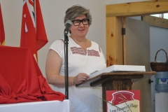 Yvonne Garbutt accepting induction of Isaac Garbutt